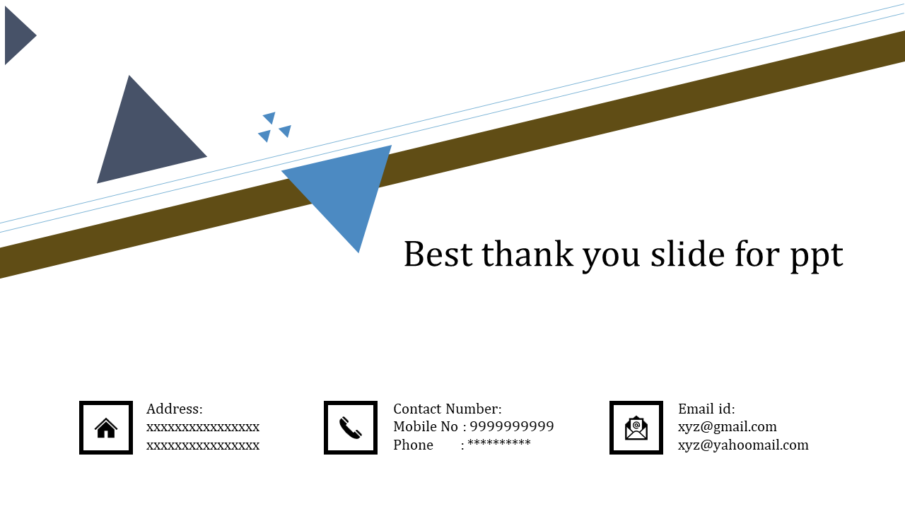 Free - Three Noded Best Thank You Slide For PPT Presentation